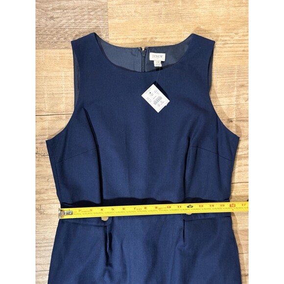 J. Crew Dress Sleeveless Navy Blue Sheath Size 10 NWT - Picture 7 of 7